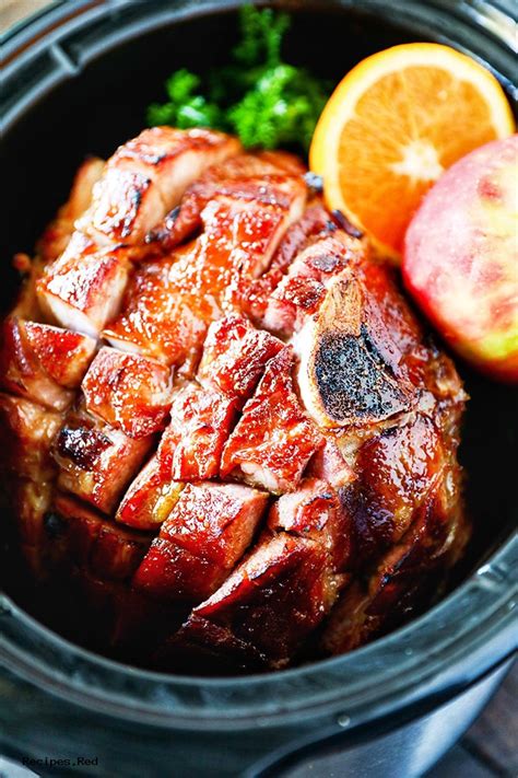 Pour the glaze over it and sprinkle with remaining brown remove the instant pot lid: Crock Pot Brown Sugar Glazed Ham : Crockpot Brown Sugar ...