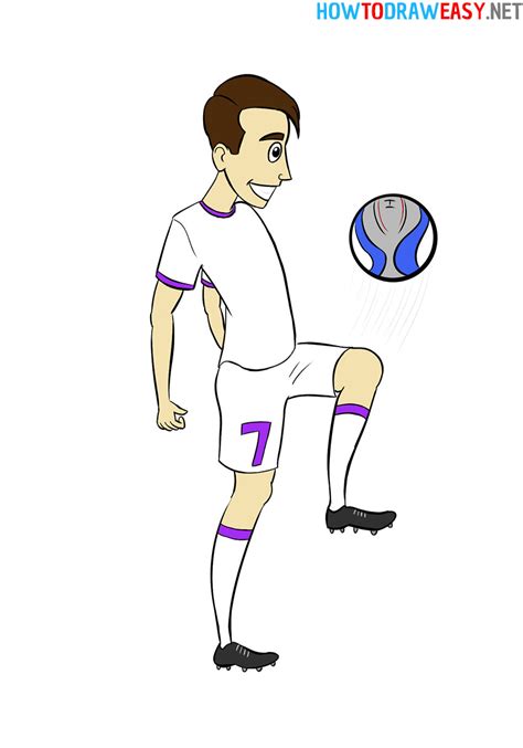 How To Draw A Soccer Player Easy How To Draw Easy
