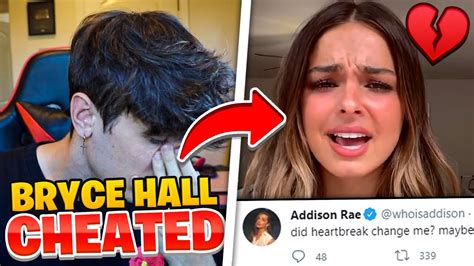 bryce hall got caught cheating on addison rae youtube