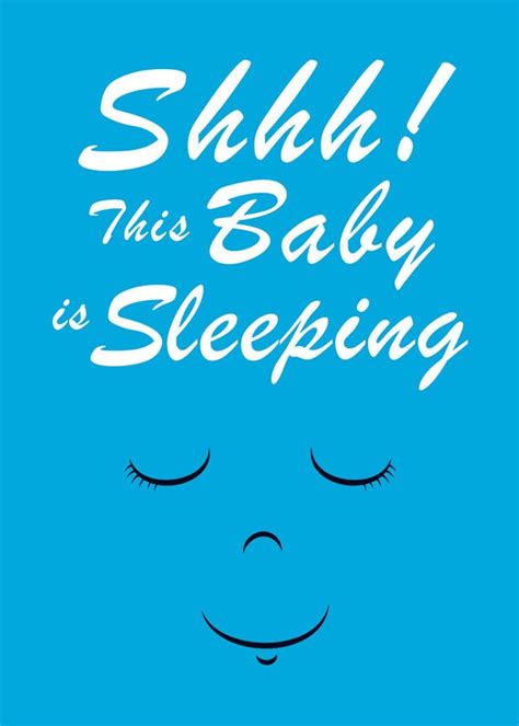 Shhh Baby Sleeping Sign By Zuzuartdigital On Etsy