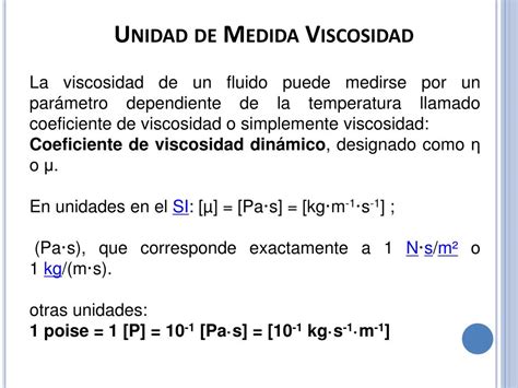 Viscosidade Unidades De Medida