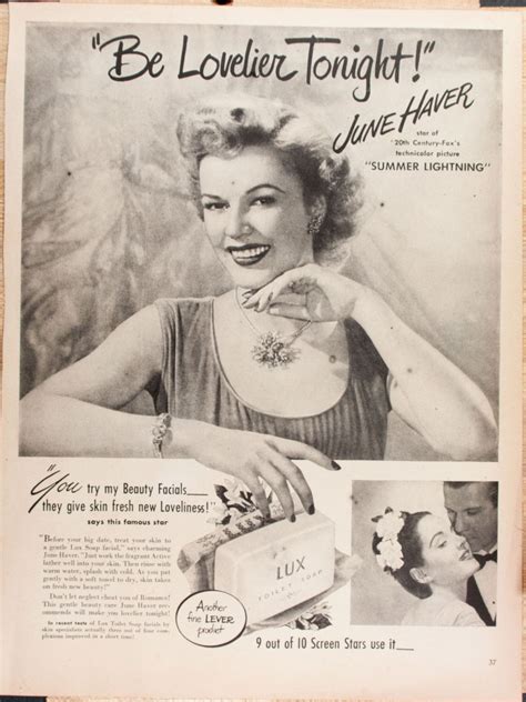 Lux Toilet Soap Ad From 1947 Featuring Movie Star Etsy Vintage Advertisements Ads Movie Stars
