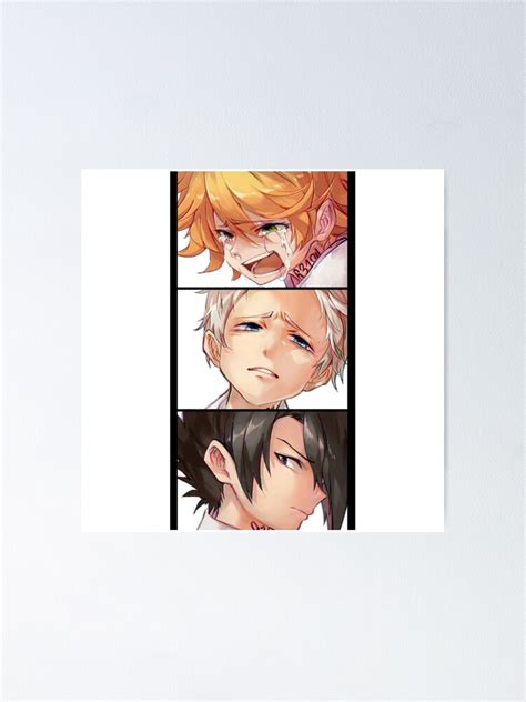 The Promised Neverland Sad Ray Emma And Norman Poster For Sale By
