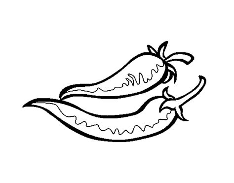 A Chili Pepper Coloring Page Chili Pepper Coloring Page Free