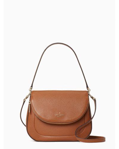 Kate Spade Leather Leila Medium Flap Shoulder Bag In Brown Lyst