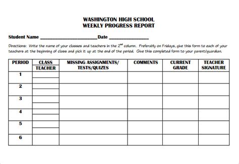 Sample Weekly Progress Report Template 8 Free Documents In Pdf Word