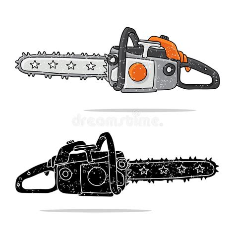 Chainsaw Stock Vector Illustration Of Wood Motor Sawyer 41527240
