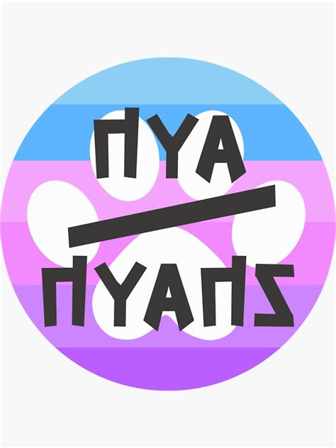Pronouns Nyanyans Catgender Sticker For Sale By Thunderplushies