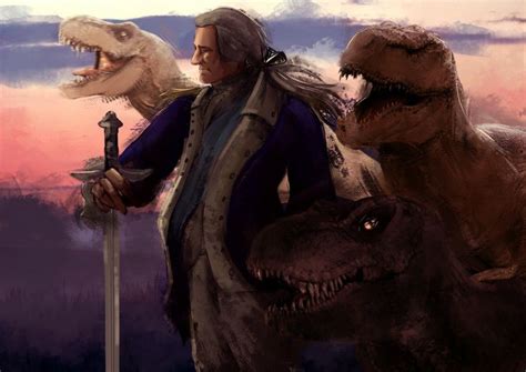 George Washington With Dinosaurs