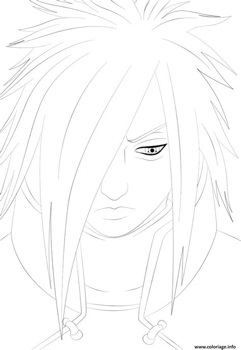 Coloriage madara uchiha  JeColorie.com