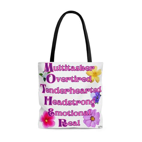 Mother Acronym Flowers Mothers Day T Ideatote Bag Aop Etsy