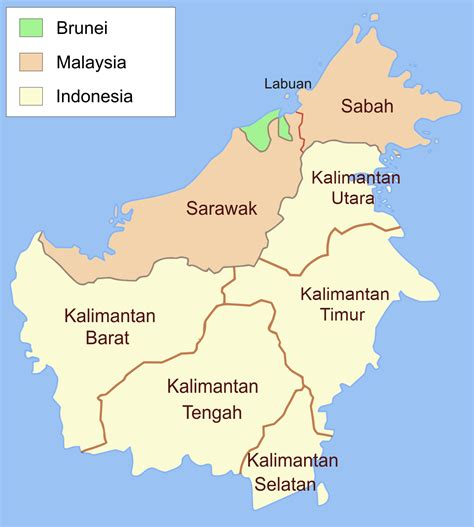 Fileadministrative Map Of Borneo Indonesianpng Wikimedia Commons