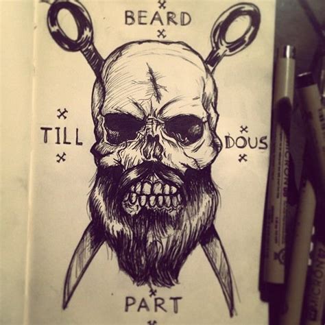 Skull Beard Skull Bearded Skull Tattoo