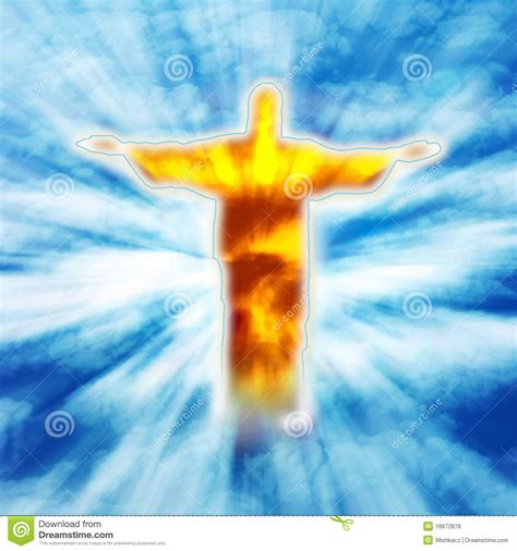 Bright Jesus On Heaven Stock Illustration Illustration Of Death 16672878