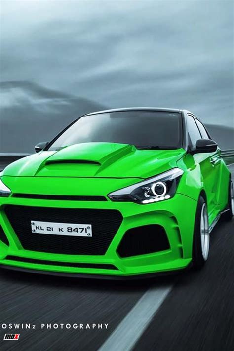 Hyundai I20 Custom Green Body Kit Hyundai Suv Wide Body Kits Green