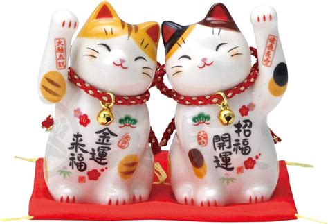 From Japan Beckoning Waving Lucky Cat For Good And Money Luck Maneki Neko