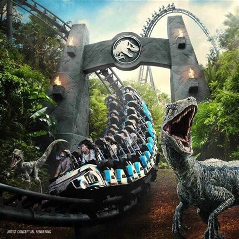 Universal Orlando Resort Releases New Concept Art Of Jurassic World Velocicoaster Coming To