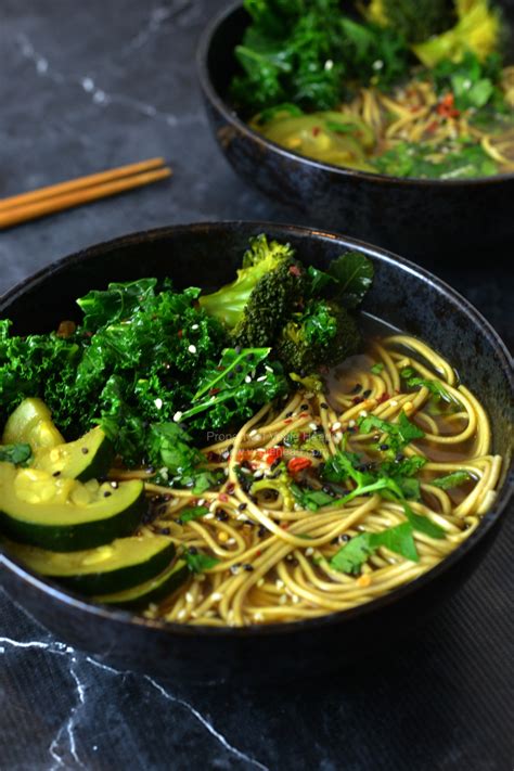 Easy Ramen Soba Noodle Soup Vegan Bits