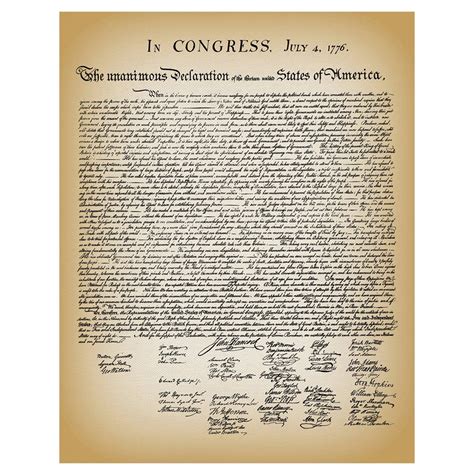 Years of public display have faded and worn this treasured document. Declaration of Independence - Library of Congress Shop