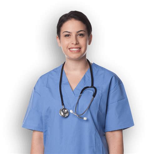 Download Nursing Student In Scrubs With Stethoscope Nursing Student