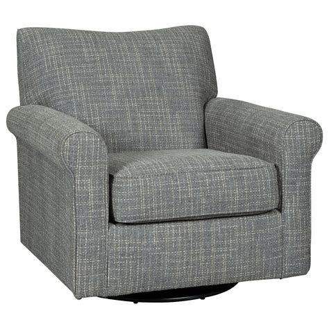 Ashley Signature Design Renley Swivel Glider Accent Chair With Rolled