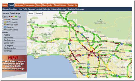 Quickmap From Caltrans The New California Traffic Info Site To Beat
