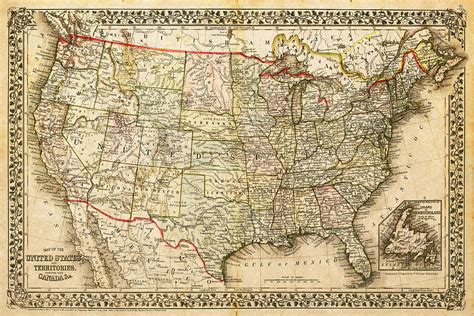 1860 America Map Places In American Civil War History Maps Depicting