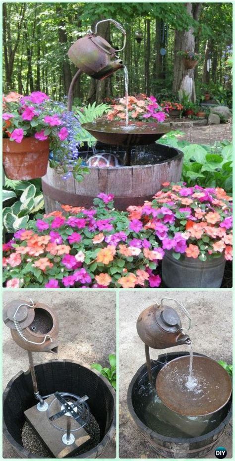 Diy Tea Pot Fountain Instruction Diy Fountain Landscaping Ideas
