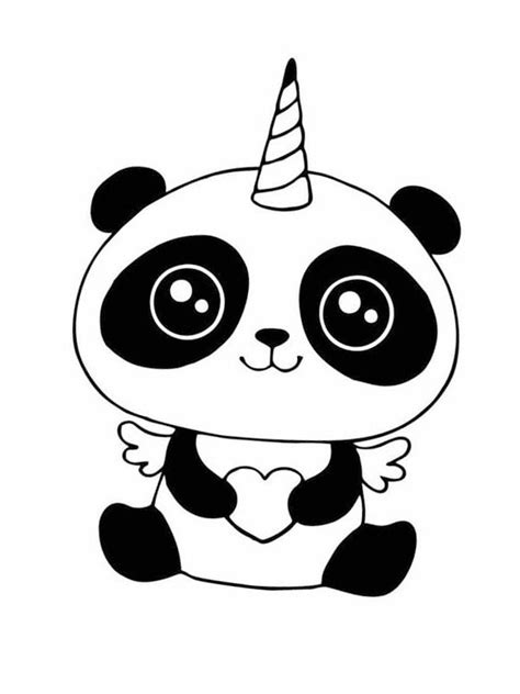 We have some very simple panda coloring pages for preschoolers and older kids, and of course some detailed panda printables for adults. colouring page Panda unicorn | coloringpage.ca