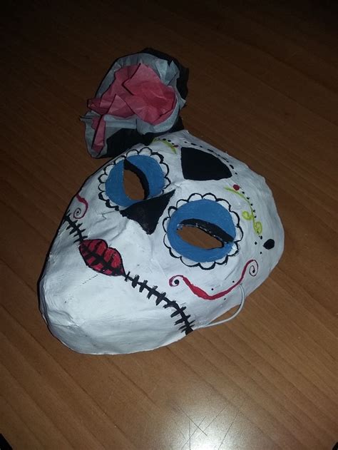 Sugar Skull Paper Mache Mask Paper Mache Mask Student Art Sugar Skull