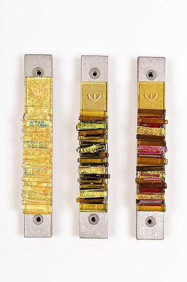 Warm Toned Mezuzah By Alicia Kelemen Art Glass Mezuzah Artful Home