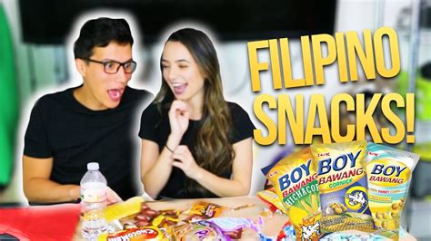 Trying Filipino Snacks Her First Time Youtube