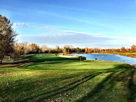 A view from fairway of a green flanked by sand traps at rock hollow golf club rock hollow gc. Rock Hollow Golf Club in Peru, Indiana, USA | Golf Advisor
