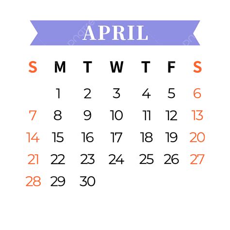 April 2024 Kalender Lila Stil Schreibtischkalender Schlicht Vektor