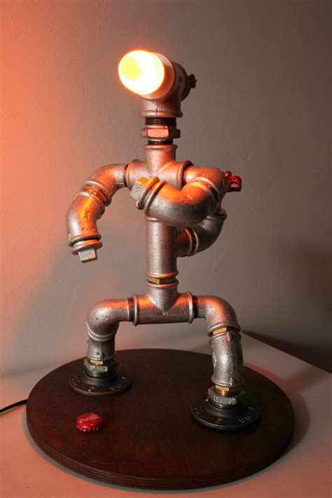 Steampunk Robot Lamp Style Lamp Industrial Desk Lamp Edison Etsy