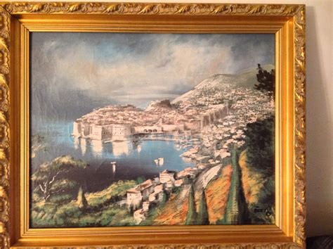 Oil Painting, a View of Dubrovnik Old Town - Oil Paintings ...