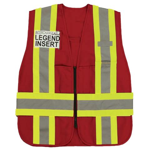 Incident Command Vest 2 Reflective Stripe Red Mutual Screw And Supply
