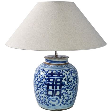 Chinese Blue And White Ginger Jar Lamp At 1stdibs Blue Ginger Jar