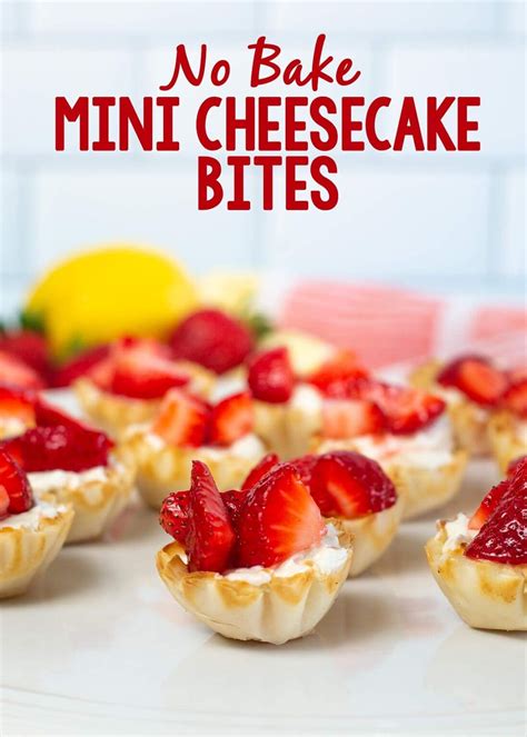 Easy No Bake Mini Cheesecake Bites