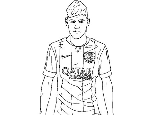 Desenho De Neymar Jr Para Colorir Colorir Com