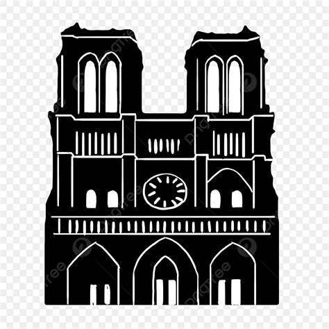 Notre Dame Logo Black And White Clipart Notre Dame Silhouette