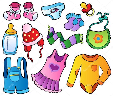 Baby Clothes Collection — Stock Vector © Clairev 7213421