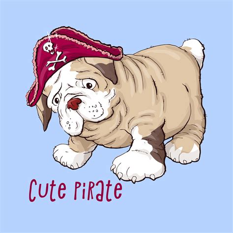 Happy Cartoon Puppy Dog Portrait Of Cute Little Dog