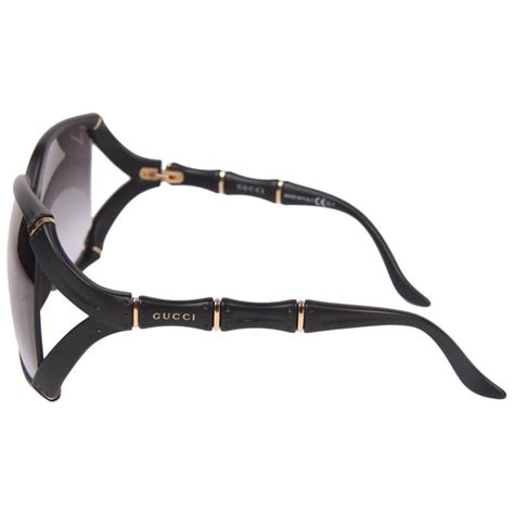 Gucci Bamboo Sunglasses Black At 1stdibs Gucci Bamboo Glasses