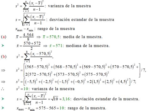 Cálculo21 Media Mediana Varianza Desviación Estandar Y Rango En Una
