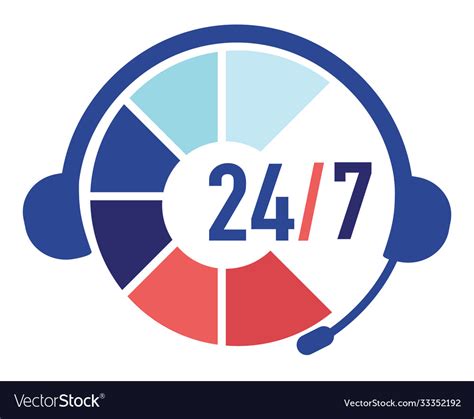 Customer Support Service 24 7 Day And Night Call Vector Image