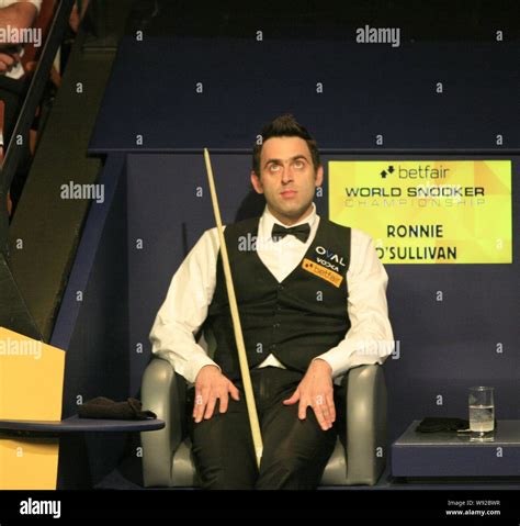 Ronnie Osullivan Looks On During The Final Match Of The World Snooker Championships At The