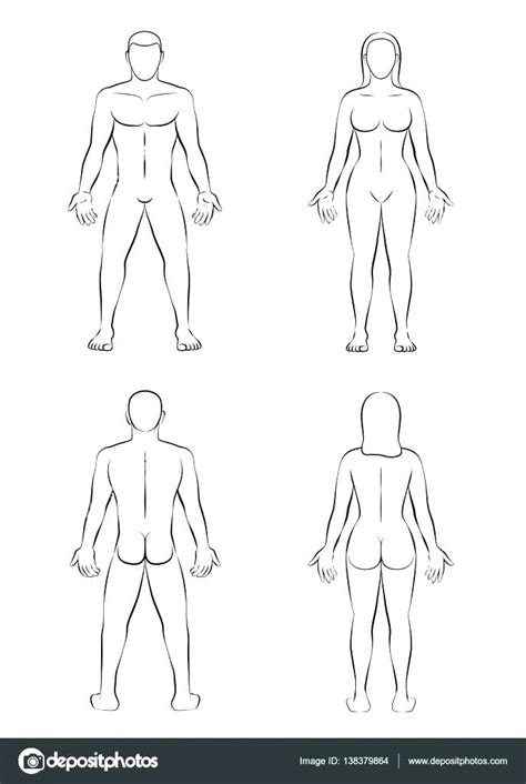 Female Human Body Outline Printable
