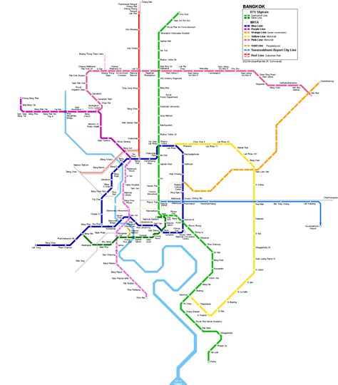 Detail Bangkok Bts Skytrain Route Map For Visitor About Bts Bangkok