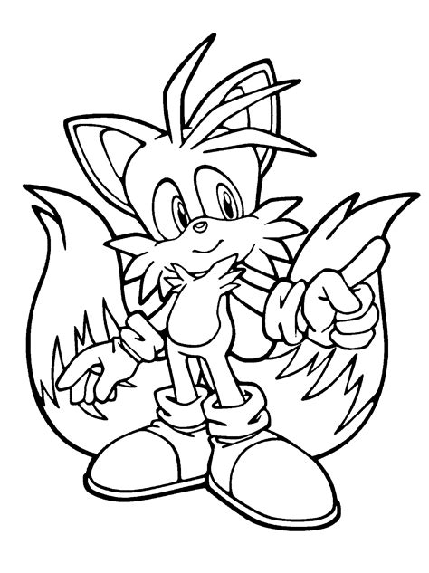 Click on a template to download. Coloring page - Miles Tails Prower